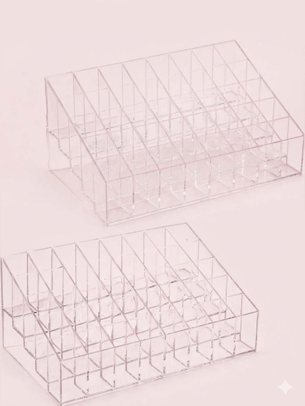 2 Pack Lipstick & Makeup Organizer, 40 Slot Acrylic Cosmetic Display Case